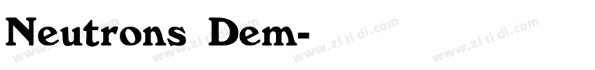 Neutrons Dem字体转换